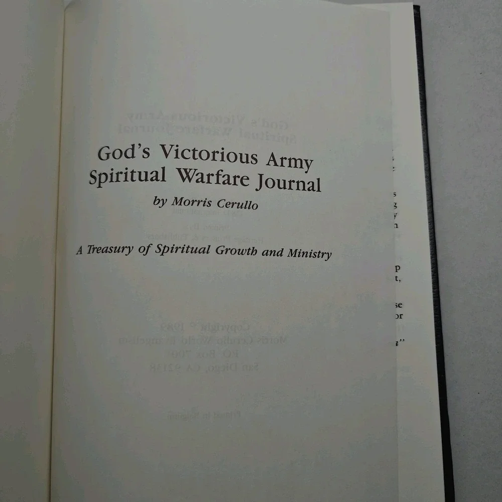 The‎ Morris Cerullo Spiritual Warfare Journal Used See Photos